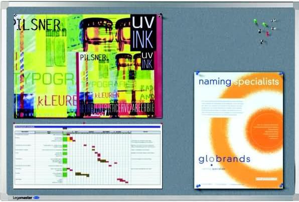 Actual product image Legamaster Pinboard Professional textile 120x180cm grey (Bulletin board, 180 x 120 cm)