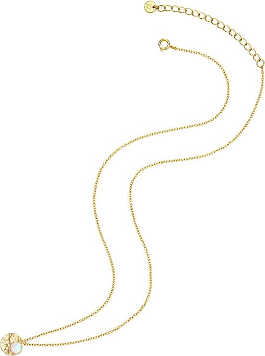 Produktbild Glanzstücke München Damen Kreis Sterling Silber Opal (synth.) gelbgold 40,0 cm Basiskette + 5,5 cm Verlängerung - 31322 (Sterling Silber, 40 - 45 cm)