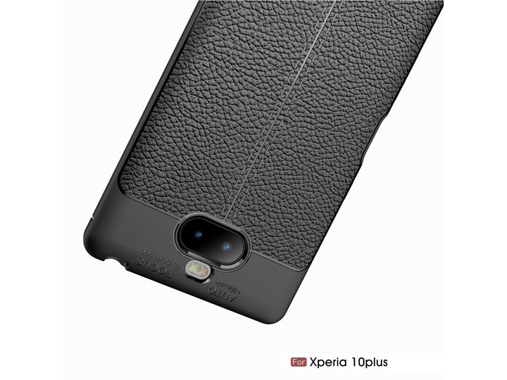 Produktbild Screenguard Sony Xperia 10 Plus Hülle Leather Design TPU Cover (Sony Xperia 10 Plus)