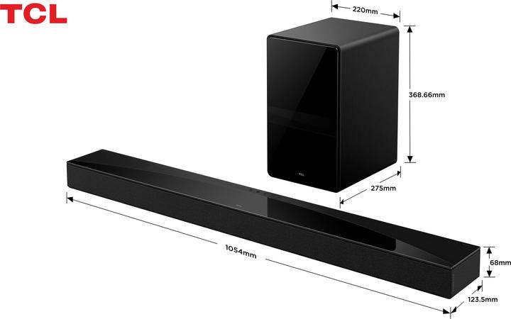 Actual product image TCL Q75H Q Class 5.1.2 Channel Sound Bar with Dolby Atmos, Ray Danz Technology, and Wireless Subwoofwer (620 W, 5.1.2 Channel)