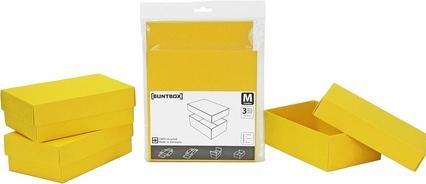 Buntbox 70-22 - Cardboard box set 3-piece, size M, sun (Gift box, 3 x)