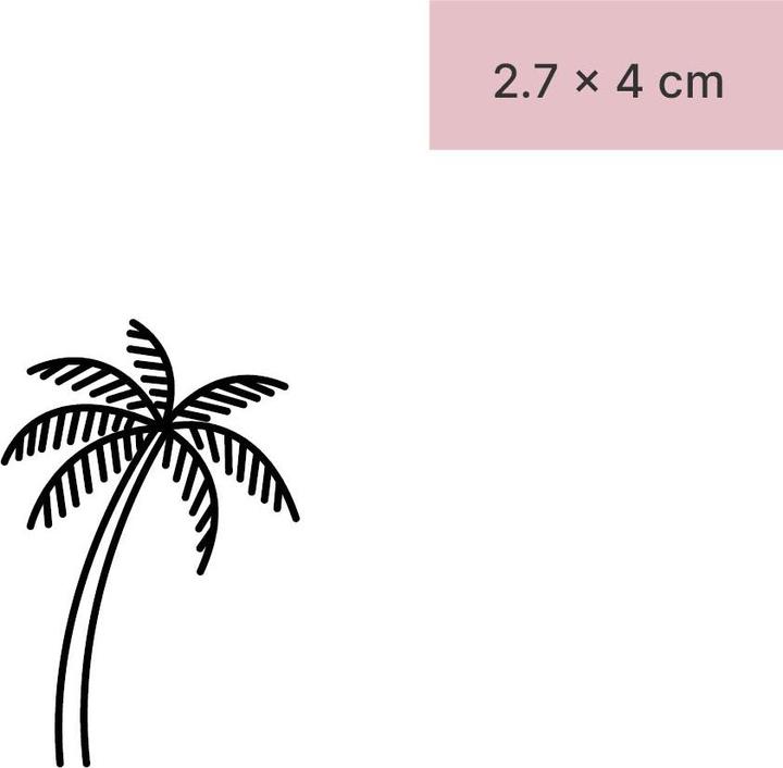 Produktbild minink Temporäres Tattoo – Palme schattierte Blätter