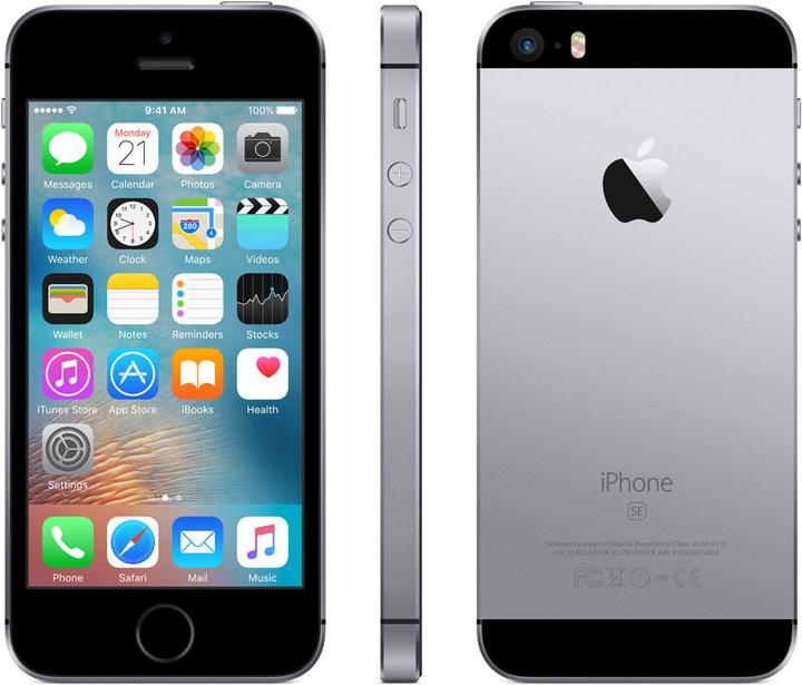 Apple iPhone SE (32 GB, Space Gray, 4", Single SIM, 12 Mpx, 4G)