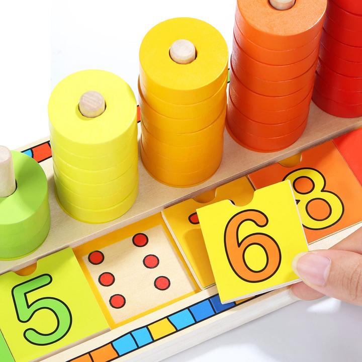 Actual product image Topbright Toys Houten Leerspel Ringen Tellen, 56dlg.