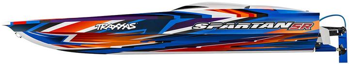 Actual product image Traxxas BOAT SPARTAN SR 1037mm 1:10 EP RTR ORANGE TQi 2.4GHz WITHOUT charger and WITHOUT battery