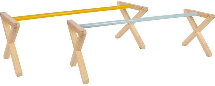 Actual product image small foot Cavaletti obstacle set for children (German, Italian, French, English, Spanish)