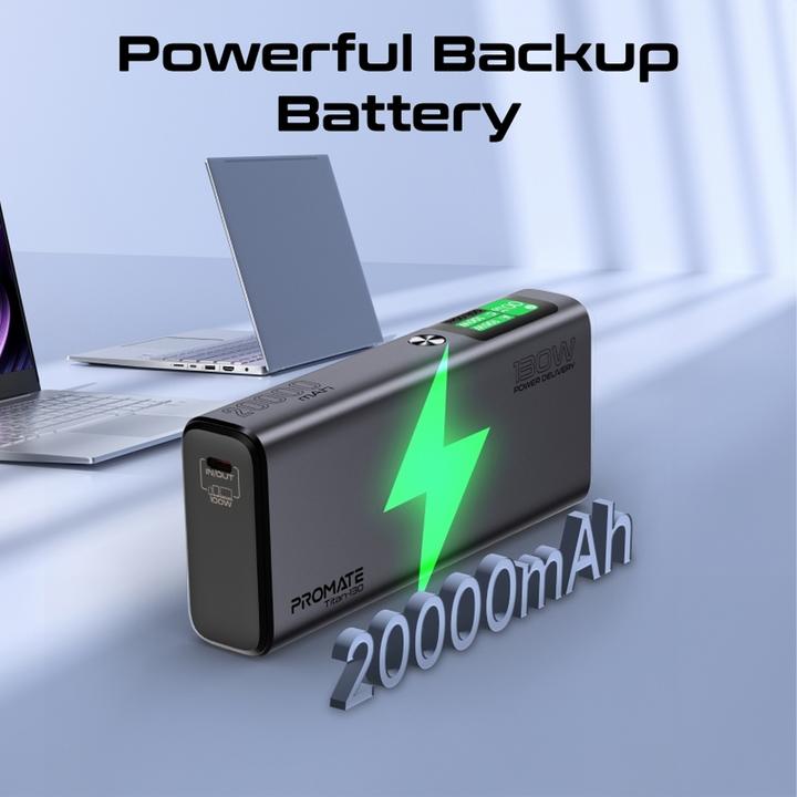 Productafbeelding ProMate Titan-130 Powerbank 20000mAh (20000 mAh, 130 W, 72 Wh)