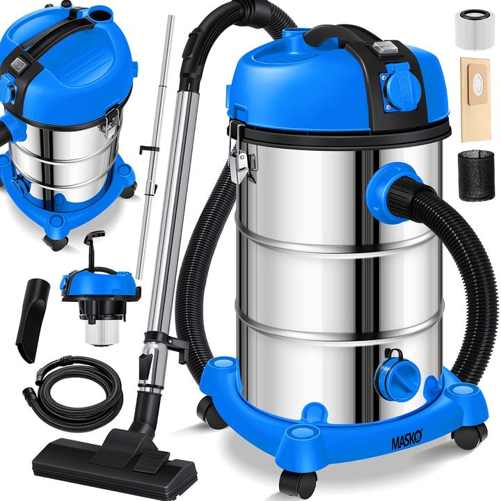 Actual product image Masko Industrial Vacuum Cleaner Blue (Wet dry vacuum cleaner)
