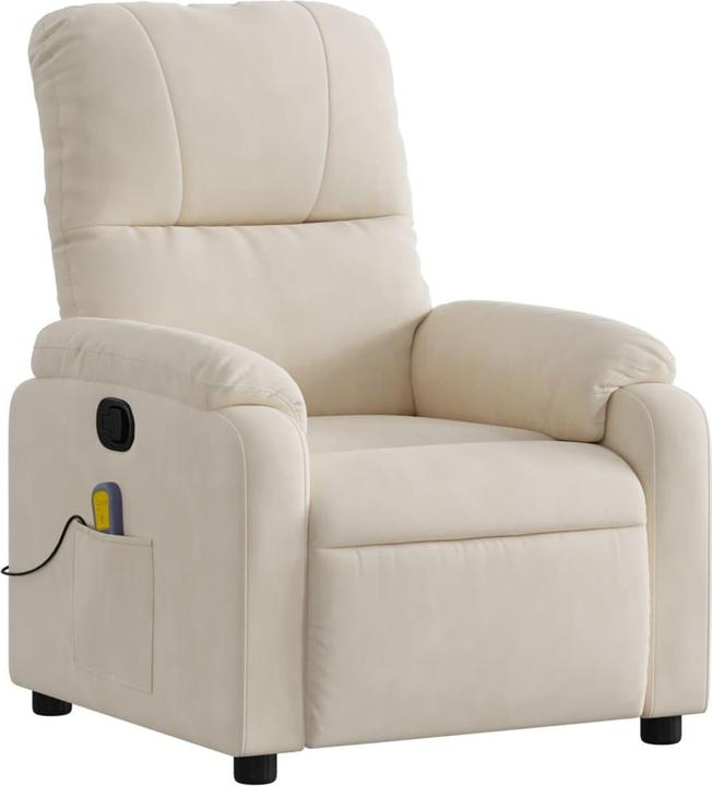 Image du produit VidaXL Fauteuil de massage beige microfibre,Couleur : beige,Matériau