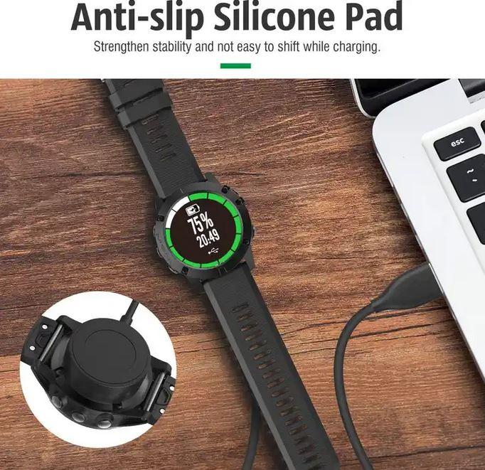 Immagine prodotto PhoneLook Cavo di ricarica per smartwatch Garmin Cavo USB 1M per Forerunner, Fenix, Vivosport, Approach ecc.