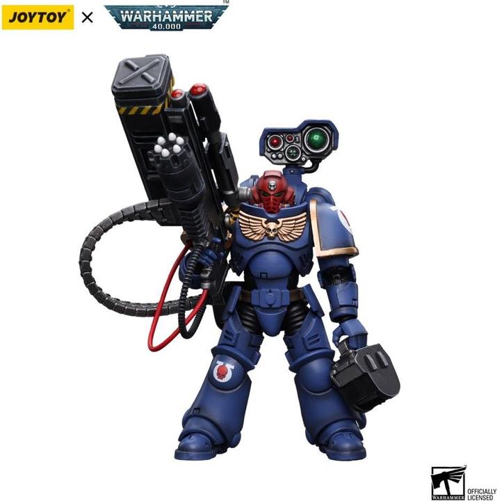 Actual product image Joy Toy Warhammer 40k Action Figure 1/18 Ultramarines Desolation Sergeant with Vengor Launcher 12 cm