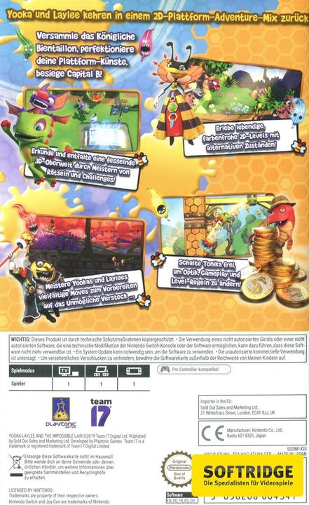 Produktbild Team17 Yooka-Laylee and the Impossible Lair (Switch, DE)