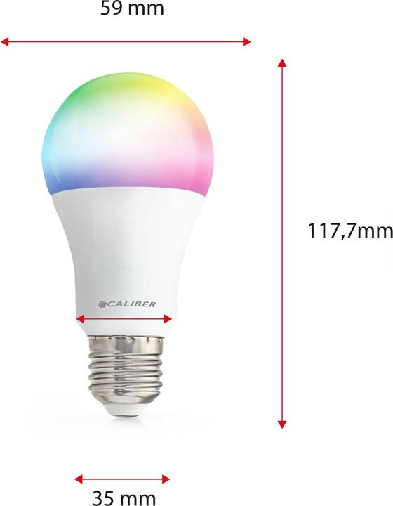 Produktbild Caliber HBT-E27 Smart Home LED Startpack (E27, 9 W, 720 lm, 3 x, A)