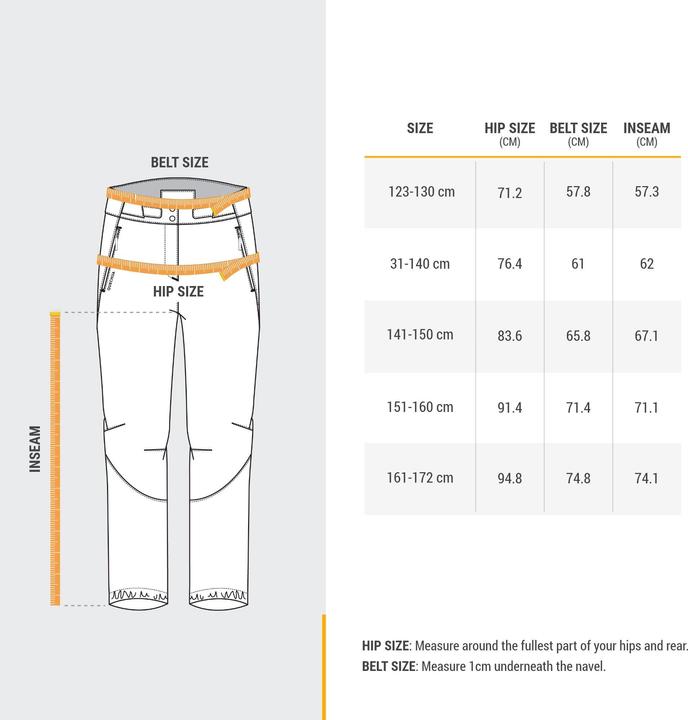Valori nutrizionali e ingredienti Quechua Pantaloni invernali softshell per bambini taglia 122-170 caldi per l'escursionismo - SH500 Mountain (6, 7, 8)