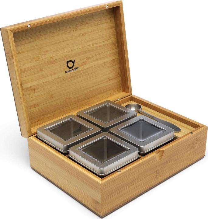 Produktbild Bredemeijer Teebox Bambus mit 4 Teedosen & Teemasslöffel