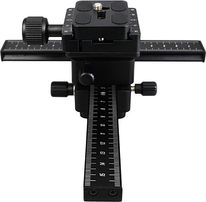 Actual product image JJC Kiwi FC-1II Macro Slide Adjustment Slide 2 Axes (Swivel handle)