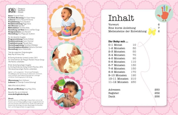 Produktbild 365 Babyspiele für jeden Tag (Deutsch, Susannah Steel, 2020)