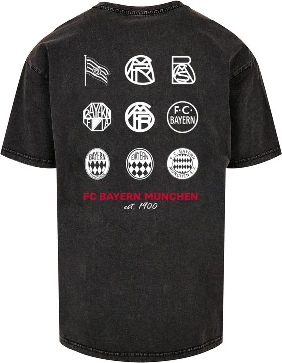 Produktbild FC Bayern München Logo History Acid Washed Heavy Oversize Tee - 115115 (XL)