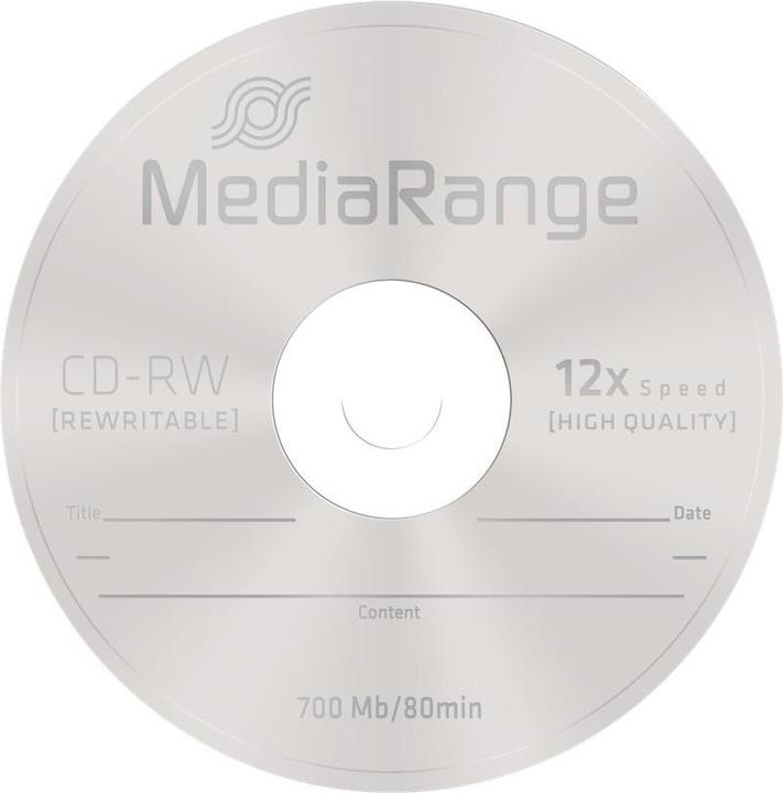 Produktbild MediaRange CD-RW 12x 700MB/80Min, 10er Sp. (10 x)