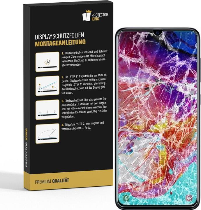 Actual product image Protectorking 6x Panzerfolie Anti-Shock matt entspiegelt (6 Piece, Samsung Galaxy A51)