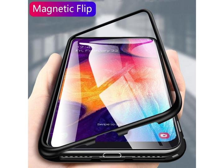 Produktbild G-Case Samsung Galaxy A50 Aluminium Magnetic Glass Backcover Hülle (Samsung Galaxy A50)