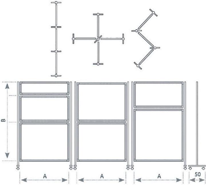 Actual product image Franken Room divider Eco 120 x 150 cm, Brown (120 x 150 cm)