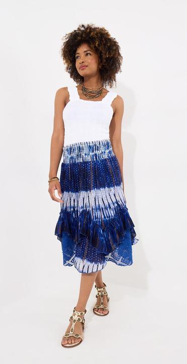 Image du produit Joe Browns Summery Tie-Dye Shimmer Detail Knee-Length Skirt (38)