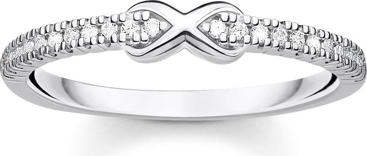 Thomas Sabo Ring Infinity Mit Weissen Steinen Silber