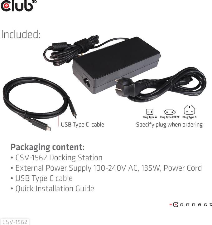 Actual product image Club 3D CSV-1562 (USB-C, 5 Ports)