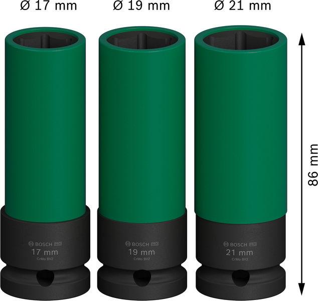 Immagine prodotto Bosch Professional Zubehör Impatto PRO (21 mm, 19 mm, 17 mm)