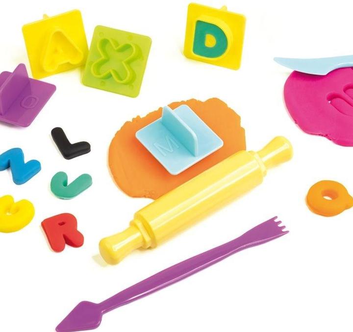 Actual product image Modelling clay with accessories Letters 8 coloured in