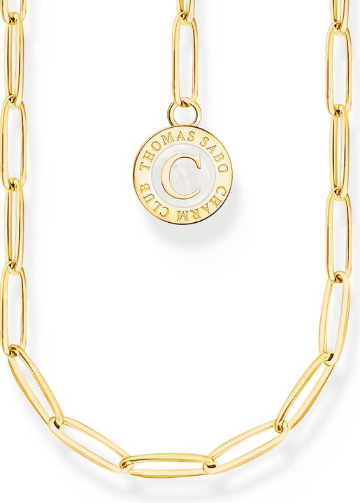 Image du produit Thomas Sabo Member Charm Collier avec Charmista Coin blanc plaqué or (Argent 925, Émail, 45 cm)