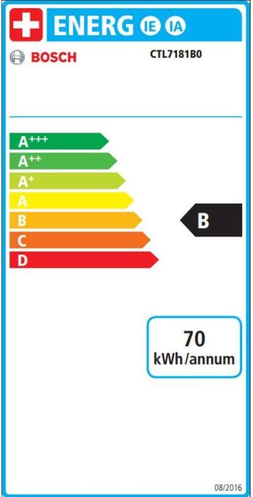 Label énergétique Bosch Hausgeräte Machine à café automatique CTL7181B0
