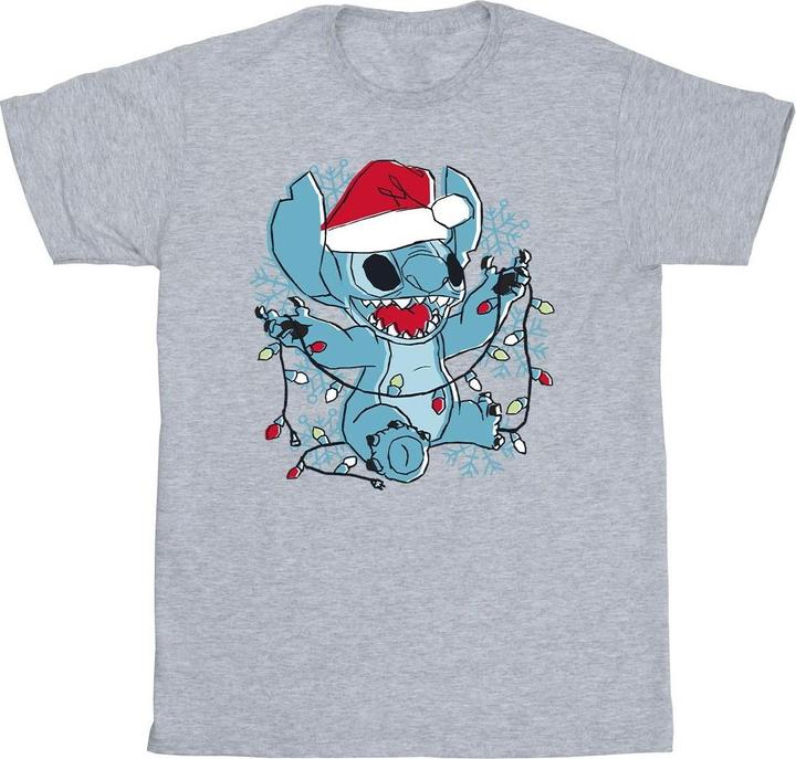 Immagine prodotto Disney Lilo And Stitch Christmas Lights Sketch Maglietta Uomo (L)