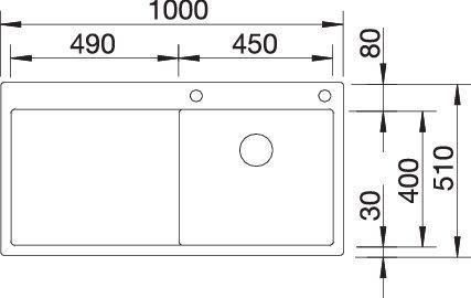 Produktbild Blanco Claron 5 S-IF (Aufsatzspülbecken, 51 cm, 51 cm)