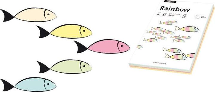 Actual product image Papyrus Paper Rainbow Mix Pastel (80 g/m², 100 x, A4)