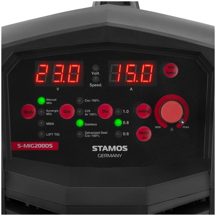 Actual product image Stamos MIG/MAG Welder - TIG: 200, MMA: 170 A - 230 V - synergy - Duty Cycle 100%