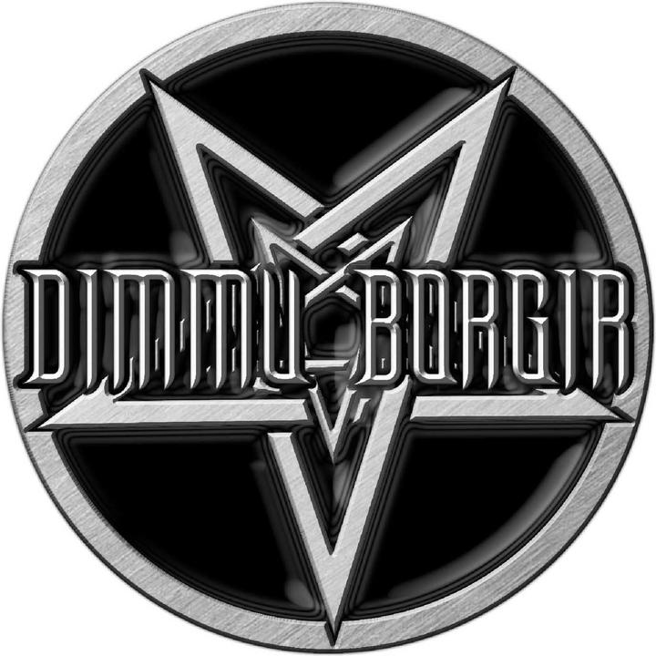 Actual product image Dimmu Borgir Enamel Pentagram Badge