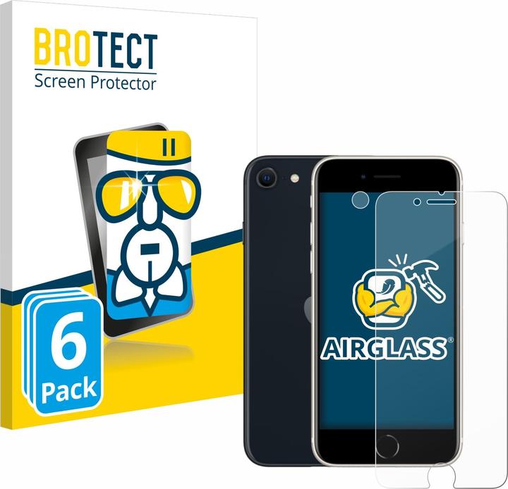 Produktbild BROTECT Schutzglas Schutzfolie Glas Folie Displayschutz klar (6 Stück, Apple iPhone SE (3rd Gen))