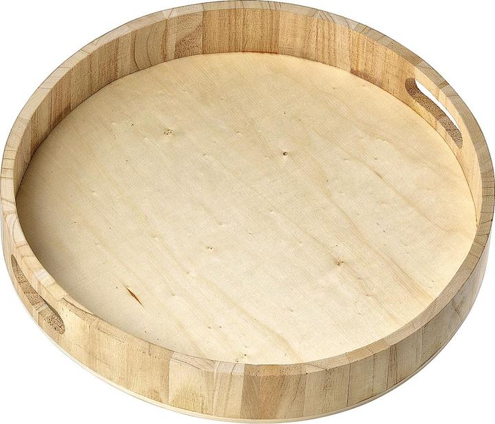 Produktbild VBS Tablett, rund, Rohholz/Sperrholz, Ø ca. 34 cm, H ca. 5 cm