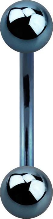 Actual product image Star Piercing Micro Banana light blue with two balls (Surgical steel 316L)