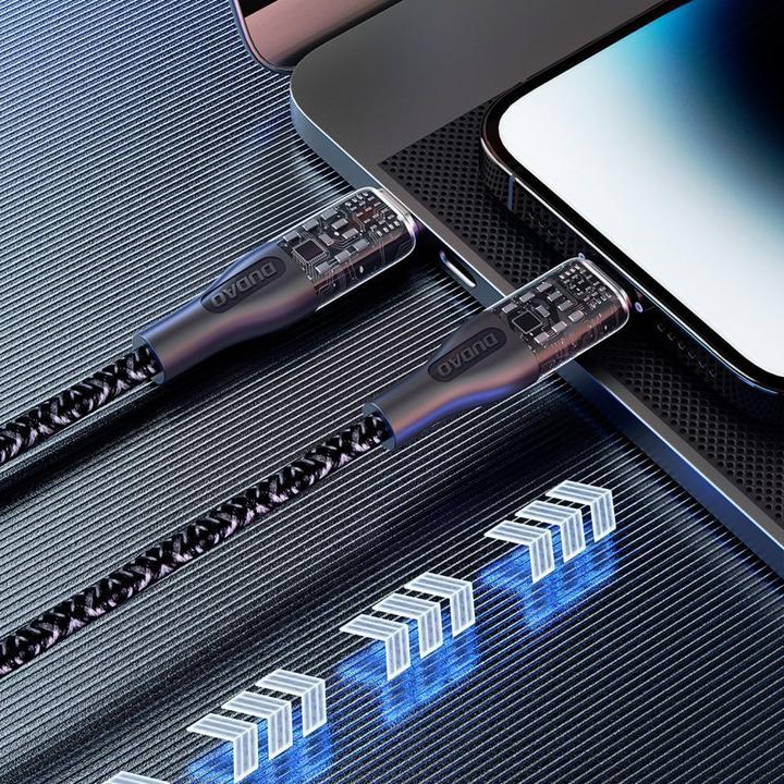 Actual product image Dudao Fast charging cable 120W 1m USB-C - USB-C L22C - gray (1 m, USB 2.0)