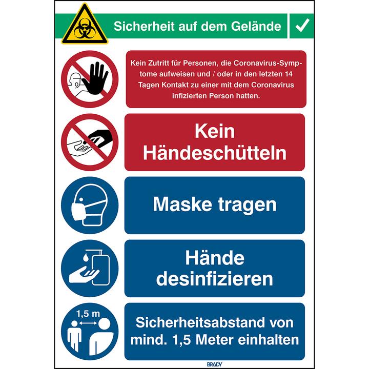 Energy Label Brady COVID-19-REC3-EN, Safety shield-COVID-19-Reception3