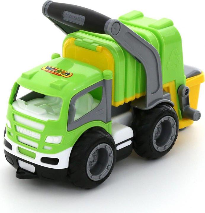Wader Camion della spazzatura giocattolo 28,5 cm con maniglia GripTruck, Trampoliere