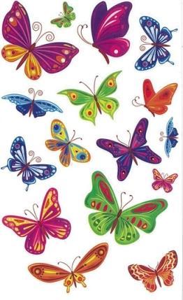 Produktbild BSB-Obpacher Aufkleber Deco Sticker bunte Schmetterlinge