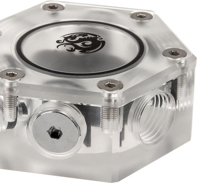 Actual product image Bitspower Hexagon Flow Meter