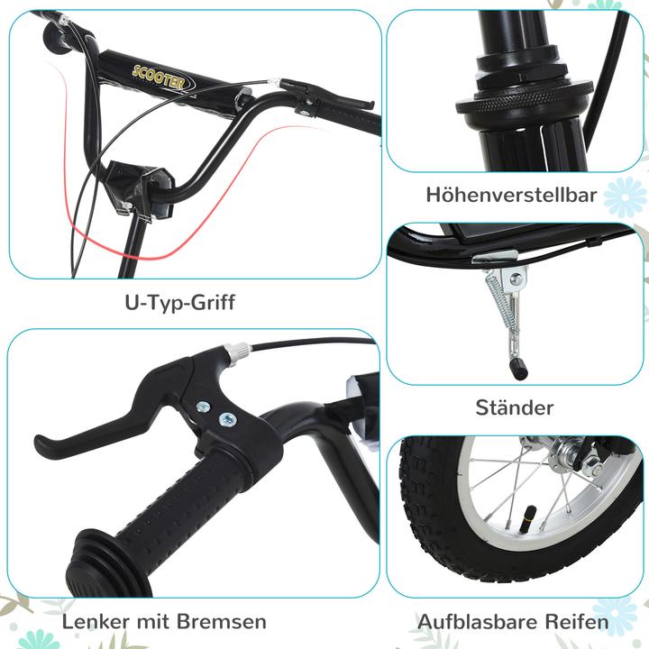 Actual product image Homcom Pedal scooter with handbrake