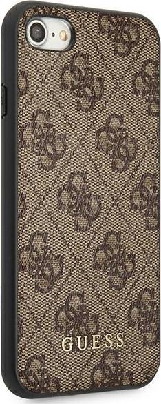 Produktbild Guess GUHCI8G4GFBR iPhone SE 2022 / 2020 / 7 / 8 brązowy/brown hard case 4G Metal Gold Logo (Apple iPhone SE (3rd Gen), Apple iPhone SE (2nd Gen), Apple iPhone 7)