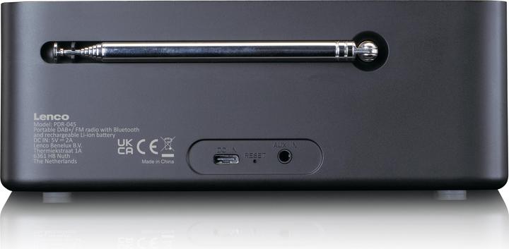 Actual product image Lenco PDR-045BK (DAB+, FM, Bluetooth)