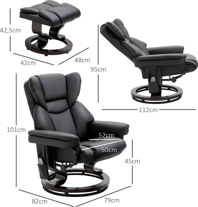 Produktbild Homcom Massagesessel mit Liegefunktion